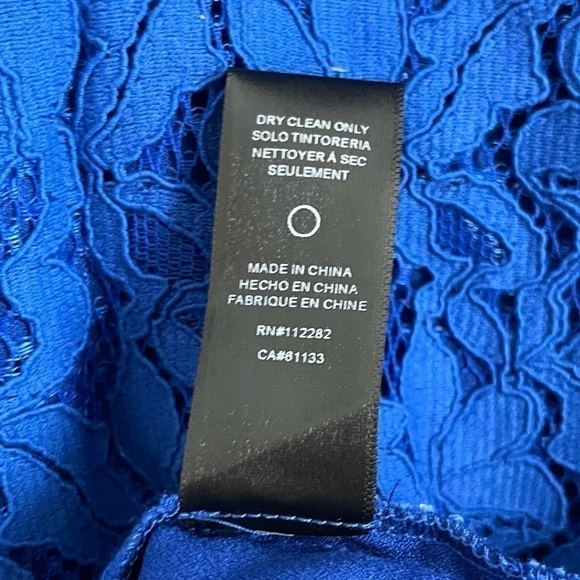 NWT Adelyn Rae Deven Lace Sleeveless Midi Dress Cobalt Blue Size Large - Picture 12 of 12
